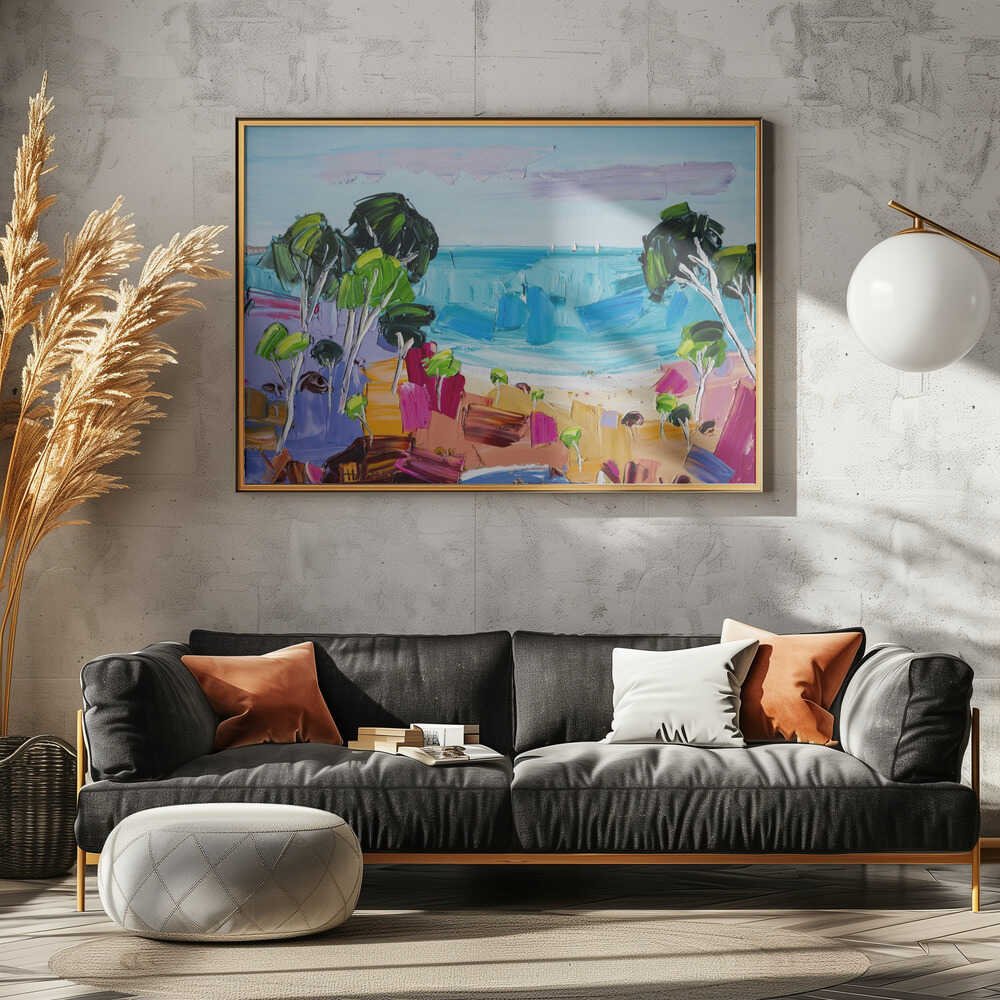 Vibrant Beach Landscape - Stretched Canvas, Poster or Fine Art Print by Angela Hawkey - I Heart Wall Art - Poster Print, Canvas Print or Framed Art Print