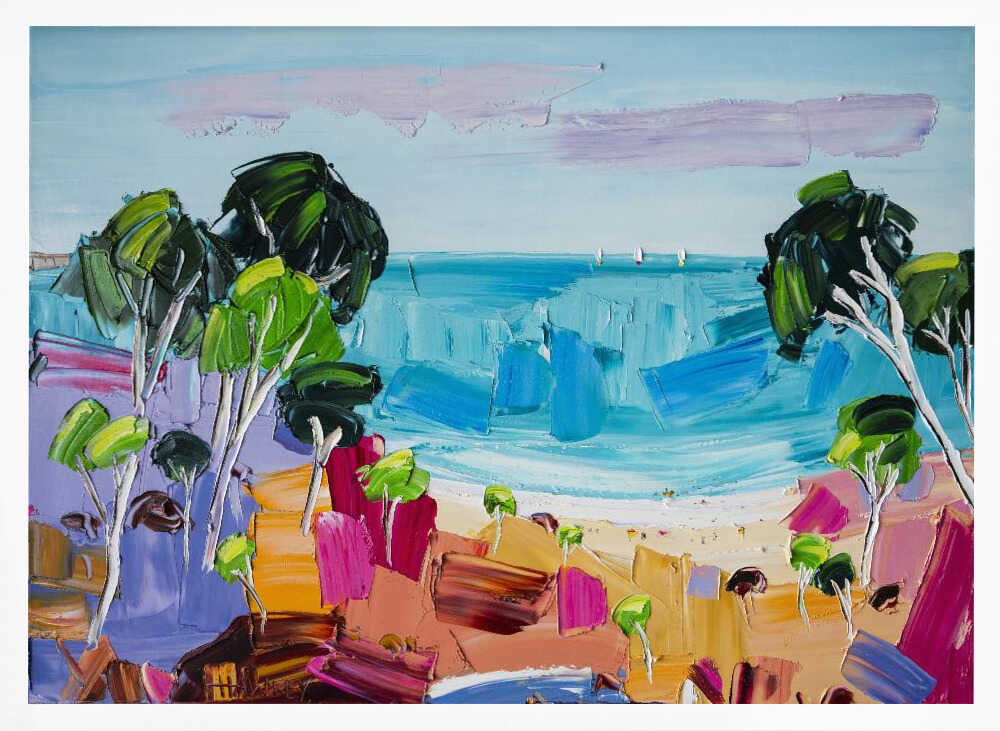 Vibrant Beach Landscape - Stretched Canvas, Poster or Fine Art Print by Angela Hawkey - I Heart Wall Art - Poster Print, Canvas Print or Framed Art Print