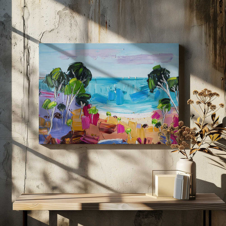 Vibrant Beach Landscape - Stretched Canvas, Poster or Fine Art Print by Angela Hawkey - I Heart Wall Art - Poster Print, Canvas Print or Framed Art Print