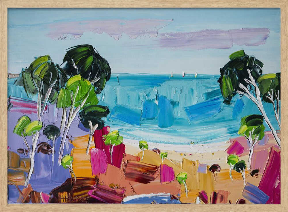 Vibrant Beach Landscape - Stretched Canvas, Poster or Fine Art Print by Angela Hawkey - I Heart Wall Art - Poster Print, Canvas Print or Framed Art Print