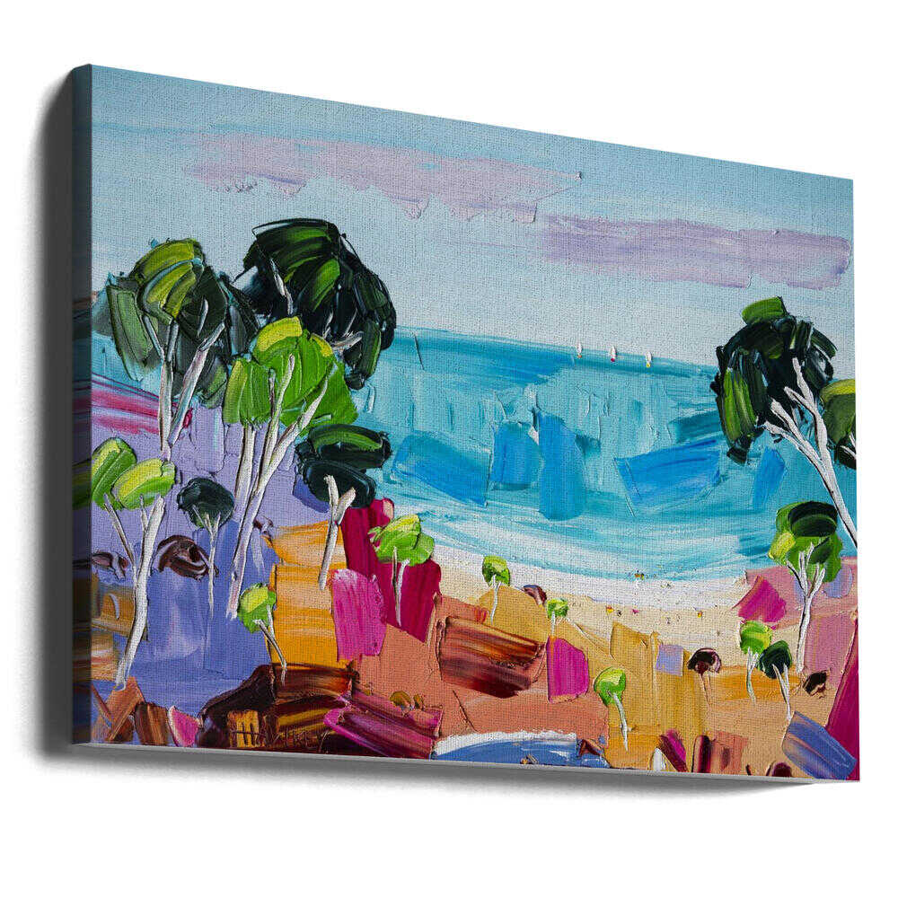 Vibrant Beach Landscape - Stretched Canvas, Poster or Fine Art Print by Angela Hawkey - I Heart Wall Art - Poster Print, Canvas Print or Framed Art Print