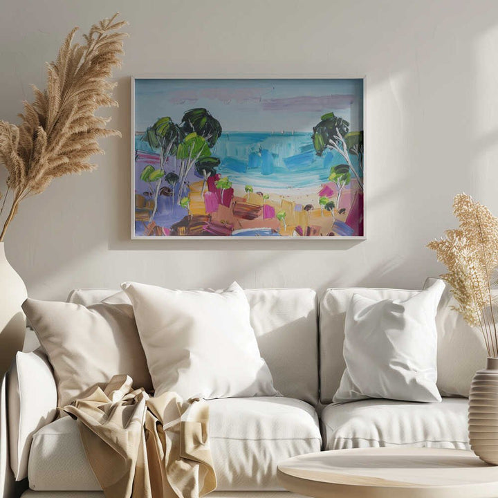 Vibrant Beach Landscape - Stretched Canvas, Poster or Fine Art Print by Angela Hawkey - I Heart Wall Art - Poster Print, Canvas Print or Framed Art Print