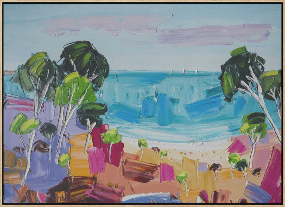Vibrant Beach Landscape - Stretched Canvas, Poster or Fine Art Print by Angela Hawkey - I Heart Wall Art - Poster Print, Canvas Print or Framed Art Print