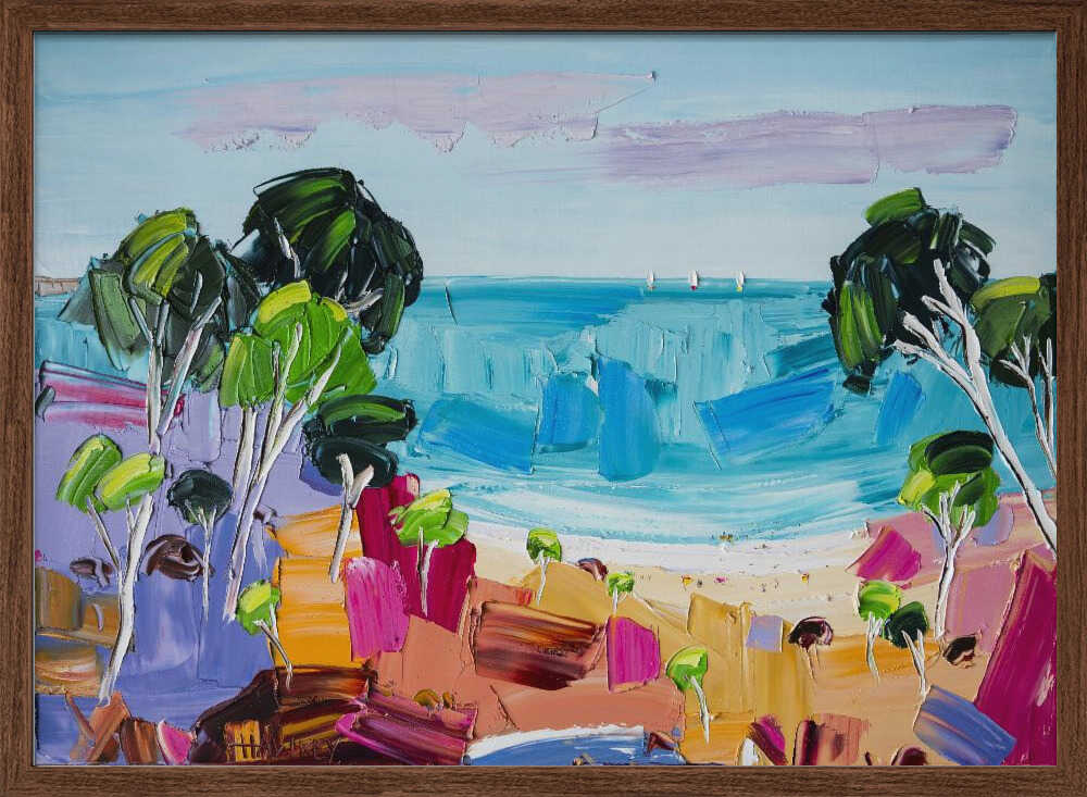 Vibrant Beach Landscape - Stretched Canvas, Poster or Fine Art Print by Angela Hawkey - I Heart Wall Art - Poster Print, Canvas Print or Framed Art Print