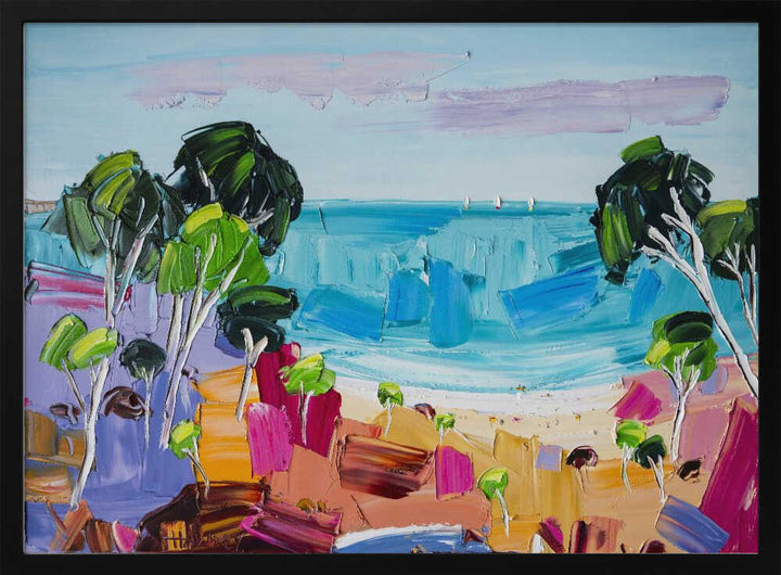 Vibrant Beach Landscape - Stretched Canvas, Poster or Fine Art Print by Angela Hawkey - I Heart Wall Art - Poster Print, Canvas Print or Framed Art Print
