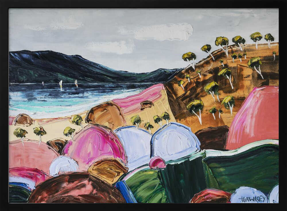 Vibrant Coastal Landscape - Stretched Canvas, Poster or Fine Art Print by Angela Hawkey - I Heart Wall Art - Poster Print, Canvas Print or Framed Art Print