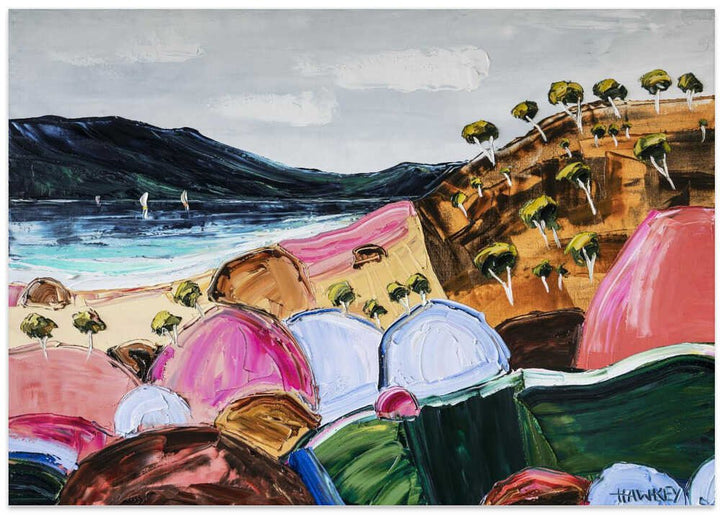 Vibrant Coastal Landscape - Stretched Canvas, Poster or Fine Art Print by Angela Hawkey - I Heart Wall Art - Poster Print, Canvas Print or Framed Art Print