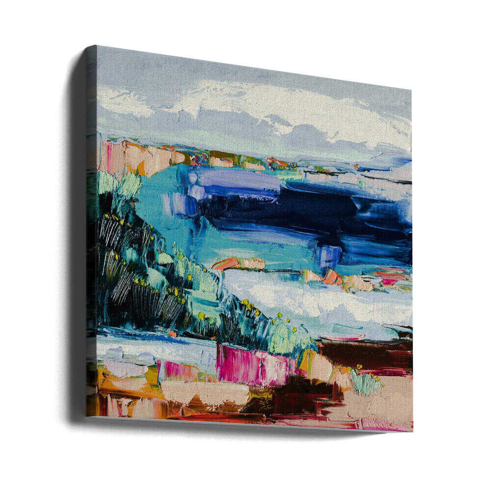 Vibrant Coastal View - Square Stretched Canvas, Poster or Fine Art Print by Angela Hawkey - I Heart Wall Art - Poster Print, Canvas Print or Framed Art Print