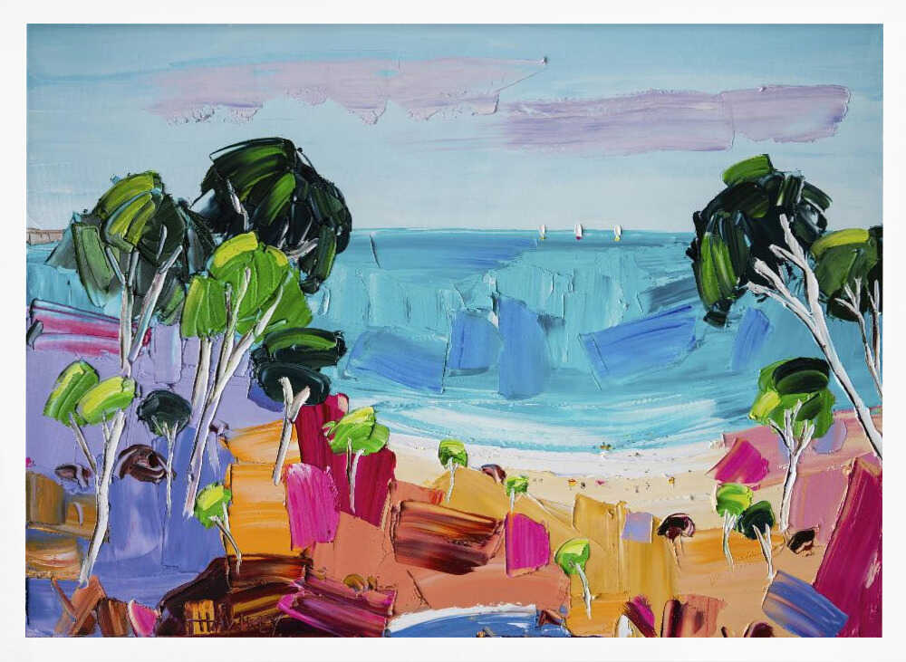 Vibrant Coastal View - Stretched Canvas, Poster or Fine Art Print by Angela Hawkey - I Heart Wall Art - Poster Print, Canvas Print or Framed Art Print