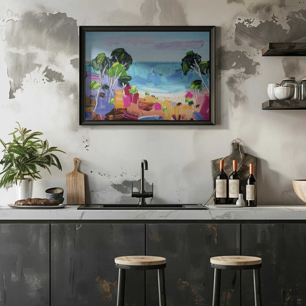 Vibrant Coastal View - Stretched Canvas, Poster or Fine Art Print by Angela Hawkey - I Heart Wall Art - Poster Print, Canvas Print or Framed Art Print