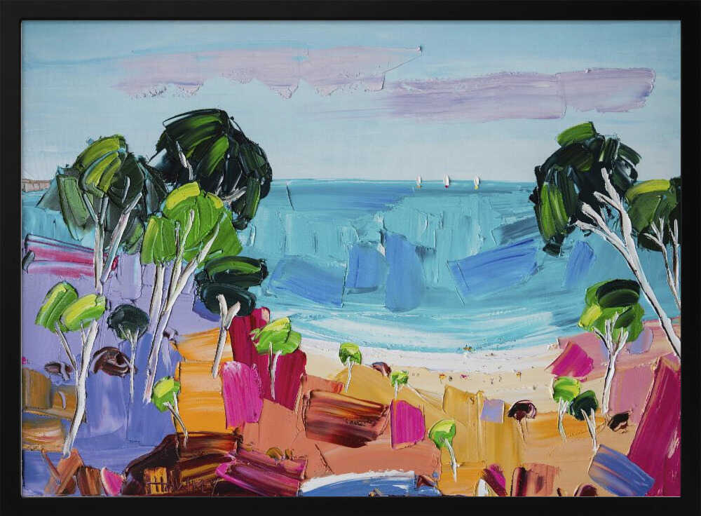 Vibrant Coastal View - Stretched Canvas, Poster or Fine Art Print by Angela Hawkey - I Heart Wall Art - Poster Print, Canvas Print or Framed Art Print