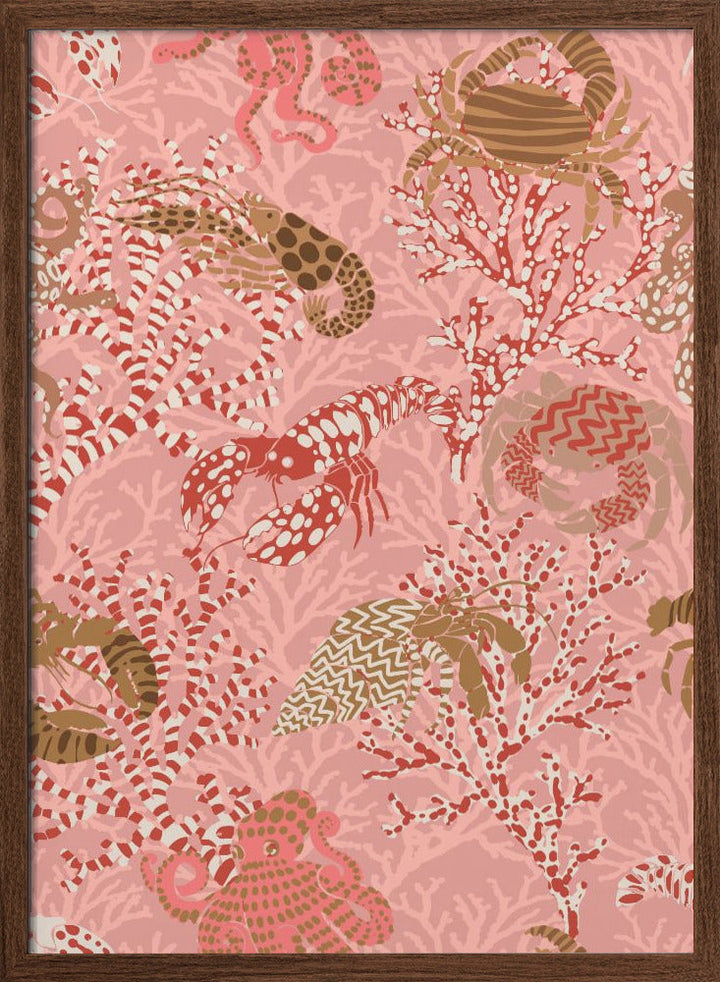 Vibrant coral reef pattern - Stretched Canvas, Poster or Fine Art Print I Heart Wall Art