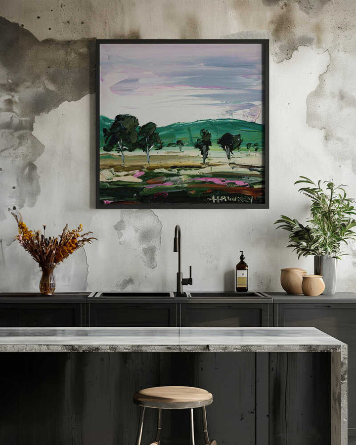 Vibrant Countryside Trees - Square Stretched Canvas, Poster or Fine Art Print by Angela Hawkey - I Heart Wall Art - Poster Print, Canvas Print or Framed Art Print