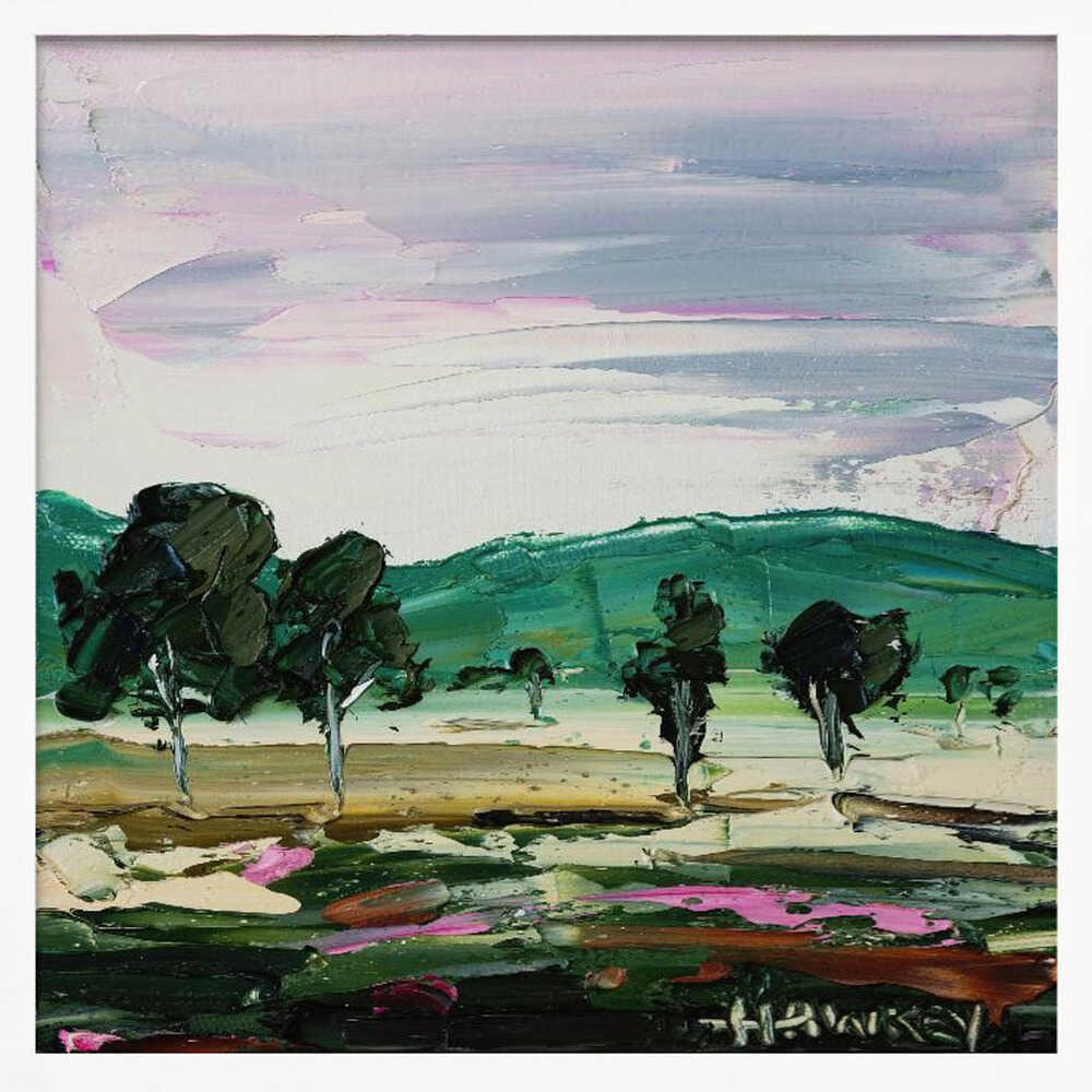 Vibrant Countryside Trees - Square Stretched Canvas, Poster or Fine Art Print by Angela Hawkey - I Heart Wall Art - Poster Print, Canvas Print or Framed Art Print