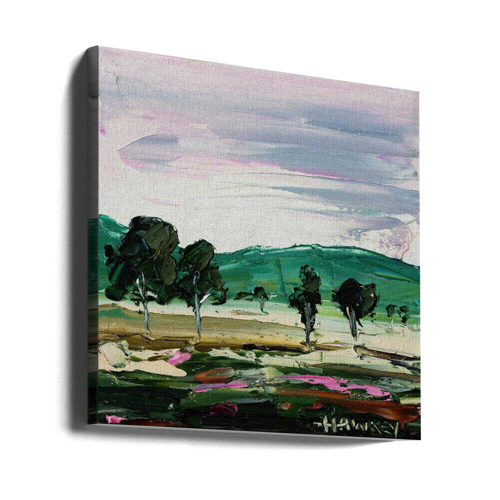 Vibrant Countryside Trees - Square Stretched Canvas, Poster or Fine Art Print by Angela Hawkey - I Heart Wall Art - Poster Print, Canvas Print or Framed Art Print