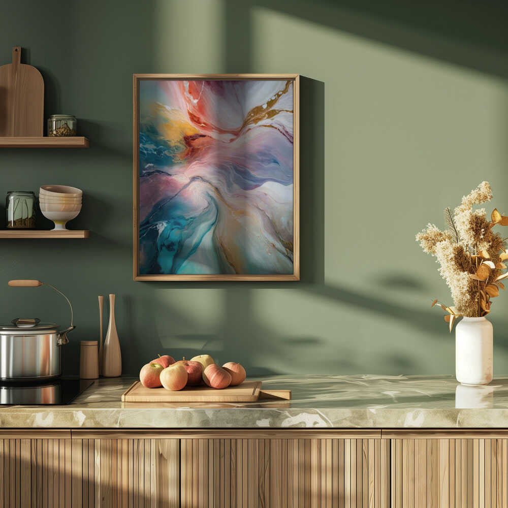 Vibrant Ethereal Flow - Stretched Canvas, Poster or Fine Art Print - I Heart Wall Art - Poster Print, Canvas Print or Framed Art Print