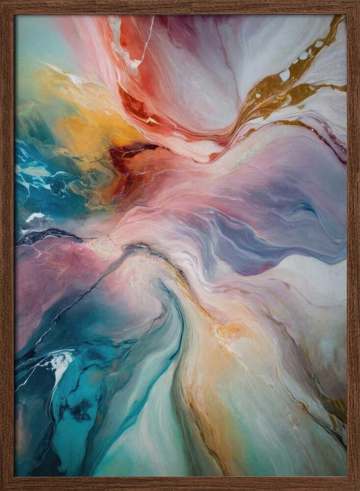 Vibrant Ethereal Flow - Stretched Canvas, Poster or Fine Art Print - I Heart Wall Art - Poster Print, Canvas Print or Framed Art Print