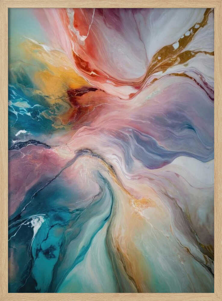 Vibrant Ethereal Flow - Stretched Canvas, Poster or Fine Art Print - I Heart Wall Art - Poster Print, Canvas Print or Framed Art Print
