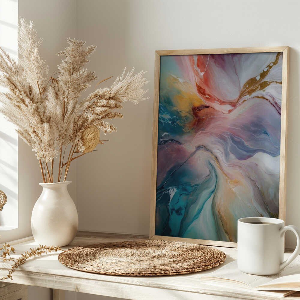Vibrant Ethereal Flow - Stretched Canvas, Poster or Fine Art Print - I Heart Wall Art - Poster Print, Canvas Print or Framed Art Print