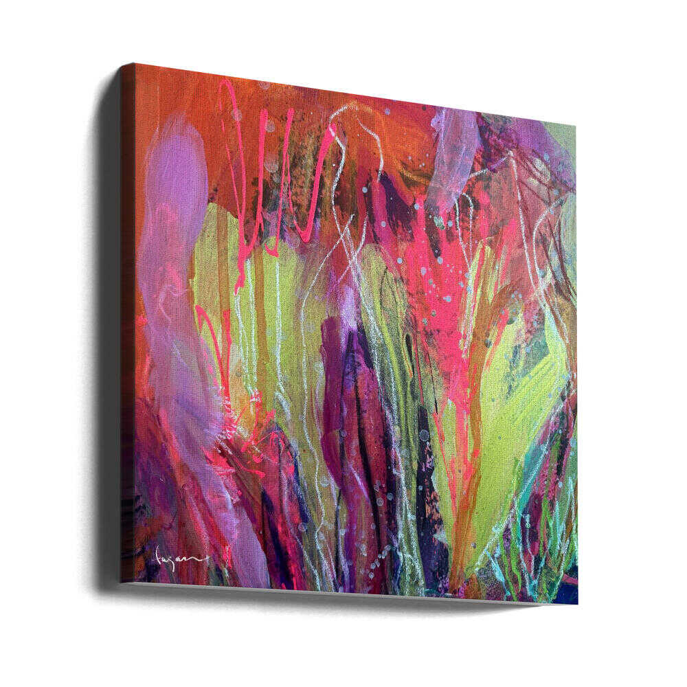 Vibrant Everbloom - Square Stretched Canvas, Poster or Fine Art Print - I Heart Wall Art - Poster Print, Canvas Print or Framed Art Print