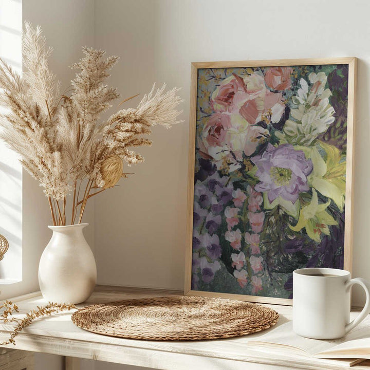 Vibrant Floral Bouquet - Stretched Canvas, Poster or Fine Art Print - I Heart Wall Art - Poster Print, Canvas Print or Framed Art Print