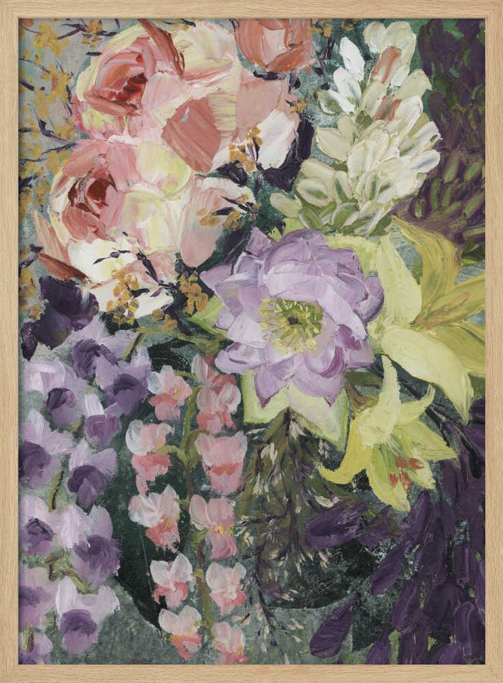 Vibrant Floral Bouquet - Stretched Canvas, Poster or Fine Art Print - I Heart Wall Art - Poster Print, Canvas Print or Framed Art Print