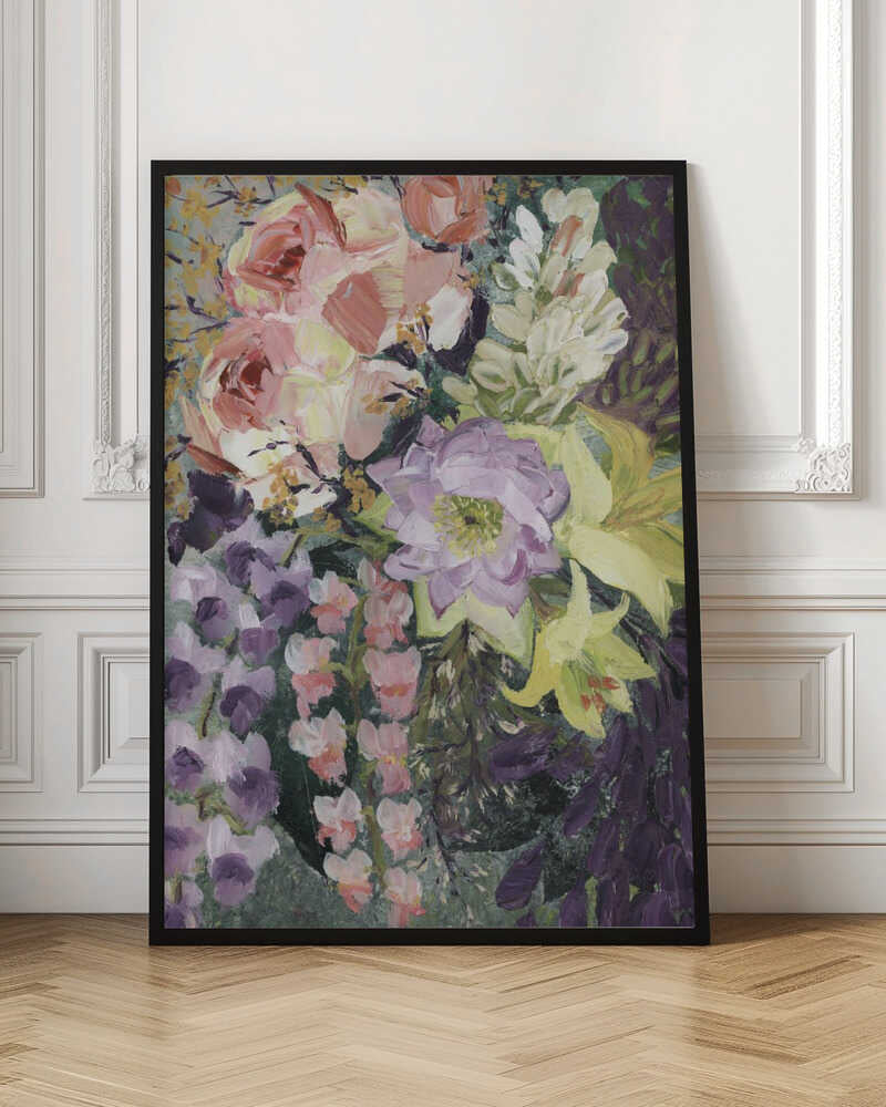 Vibrant Floral Bouquet - Stretched Canvas, Poster or Fine Art Print - I Heart Wall Art - Poster Print, Canvas Print or Framed Art Print