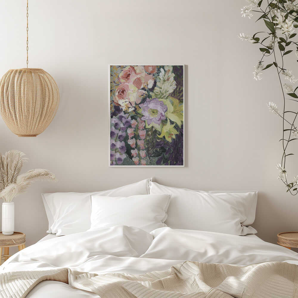 Vibrant Floral Bouquet - Stretched Canvas, Poster or Fine Art Print - I Heart Wall Art - Poster Print, Canvas Print or Framed Art Print