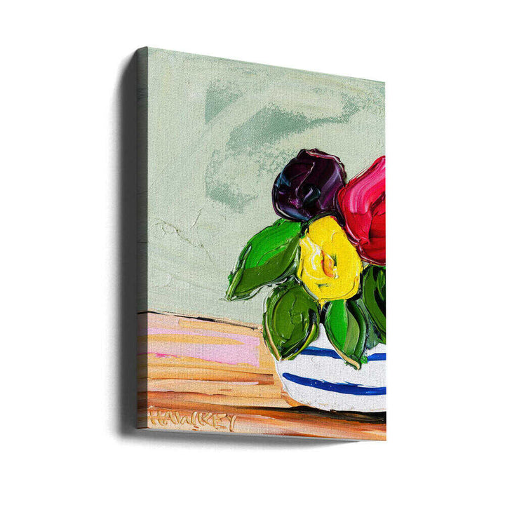 Vibrant Flower Vase - Stretched Canvas, Poster or Fine Art Print by Angela Hawkey - I Heart Wall Art - Poster Print, Canvas Print or Framed Art Print
