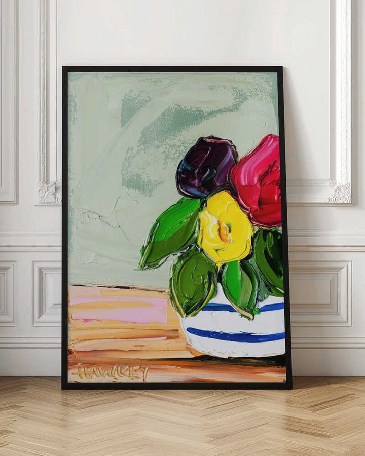 Vibrant Flower Vase - Stretched Canvas, Poster or Fine Art Print by Angela Hawkey - I Heart Wall Art - Poster Print, Canvas Print or Framed Art Print