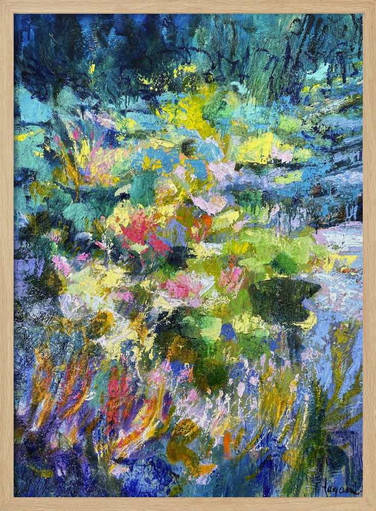 Vibrant Garden Glow - Stretched Canvas, Poster or Fine Art Print I Heart Wall Art