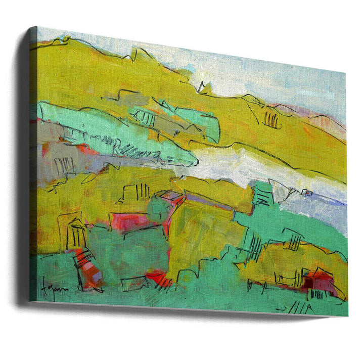 Vibrant Hillside - Stretched Canvas, Poster or Fine Art Print - I Heart Wall Art - Poster Print, Canvas Print or Framed Art Print