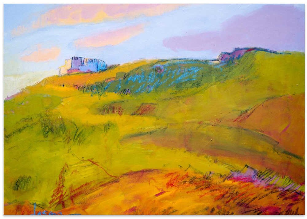 Vibrant Hillside Dream - Stretched Canvas, Poster or Fine Art Print - I Heart Wall Art - Poster Print, Canvas Print or Framed Art Print