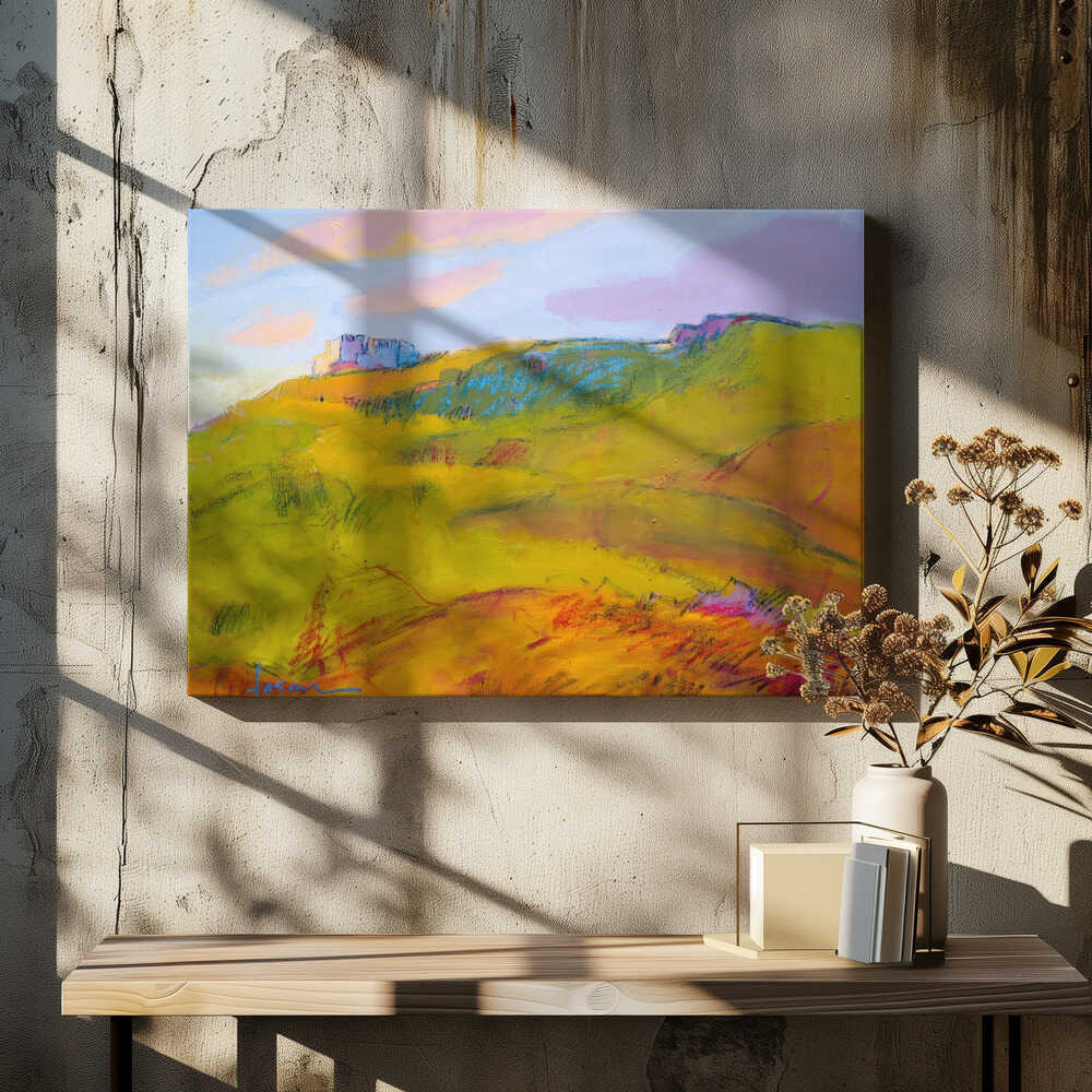 Vibrant Hillside Dream - Stretched Canvas, Poster or Fine Art Print - I Heart Wall Art - Poster Print, Canvas Print or Framed Art Print
