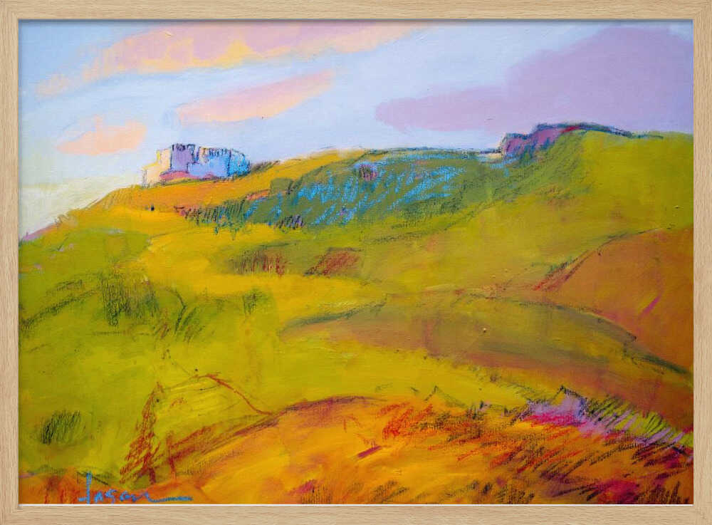Vibrant Hillside Dream - Stretched Canvas, Poster or Fine Art Print - I Heart Wall Art - Poster Print, Canvas Print or Framed Art Print