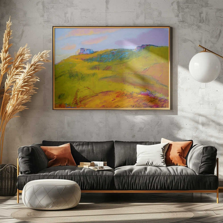 Vibrant Hillside Dream - Stretched Canvas, Poster or Fine Art Print - I Heart Wall Art - Poster Print, Canvas Print or Framed Art Print