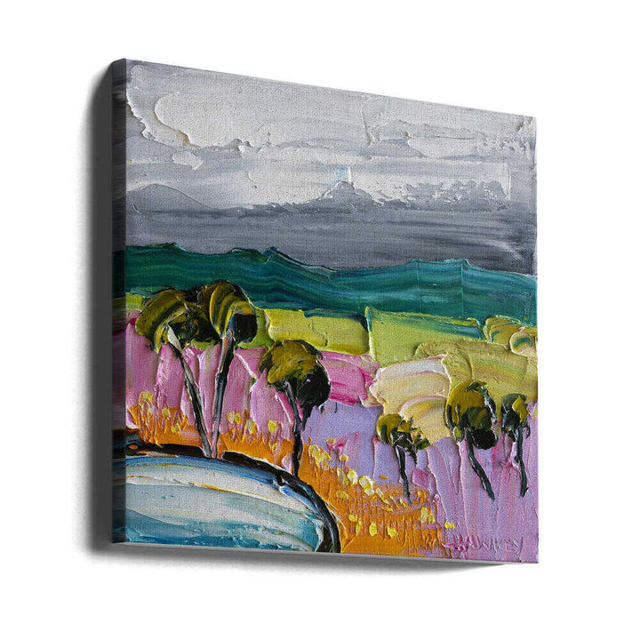 Vibrant Textured Landscape - Square Stretched Canvas, Poster or Fine Art Print by Angela Hawkey - I Heart Wall Art - Poster Print, Canvas Print or Framed Art Print