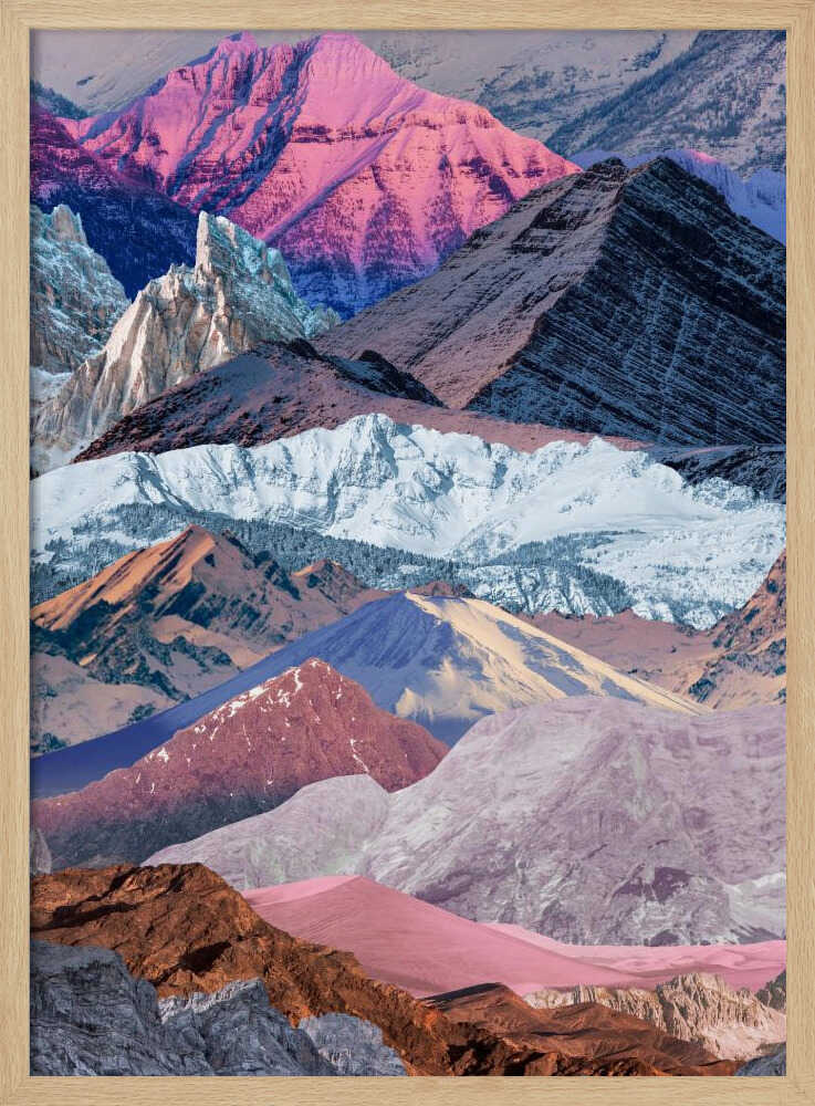 Vibrant Mountain Layers - Stretched Canvas, Poster or Fine Art Print - I Heart Wall Art - Poster Print, Canvas Print or Framed Art Print