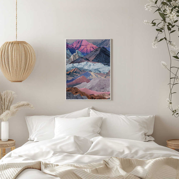 Vibrant Mountain Layers - Stretched Canvas, Poster or Fine Art Print - I Heart Wall Art - Poster Print, Canvas Print or Framed Art Print