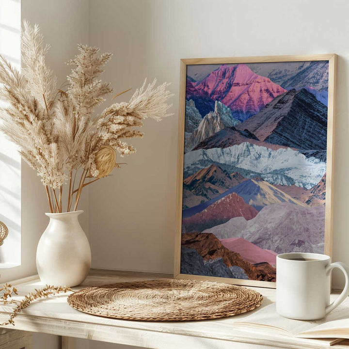 Vibrant Mountain Layers - Stretched Canvas, Poster or Fine Art Print - I Heart Wall Art - Poster Print, Canvas Print or Framed Art Print