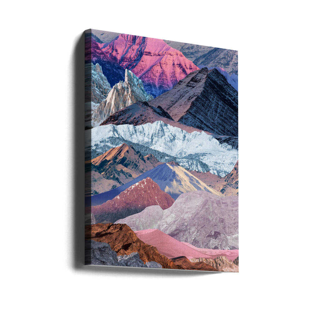 Vibrant Mountain Layers - Stretched Canvas, Poster or Fine Art Print - I Heart Wall Art - Poster Print, Canvas Print or Framed Art Print