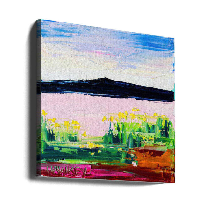 Vibrant Mountain Meadow - Square Stretched Canvas, Poster or Fine Art Print by Angela Hawkey - I Heart Wall Art - Poster Print, Canvas Print or Framed Art Print