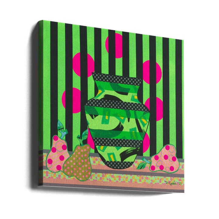 Vibrant Patterned Still Life - Square Stretched Canvas, Poster or Fine Art Print - I Heart Wall Art - Poster Print, Canvas Print or Framed Art Print