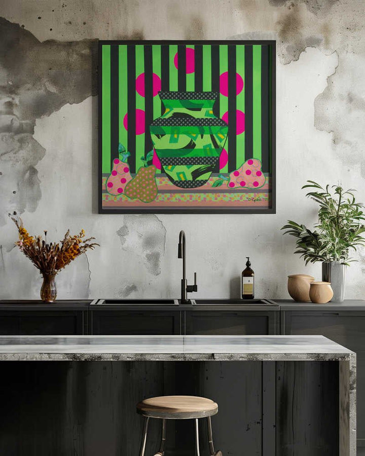 Vibrant Patterned Still Life - Square Stretched Canvas, Poster or Fine Art Print - I Heart Wall Art - Poster Print, Canvas Print or Framed Art Print