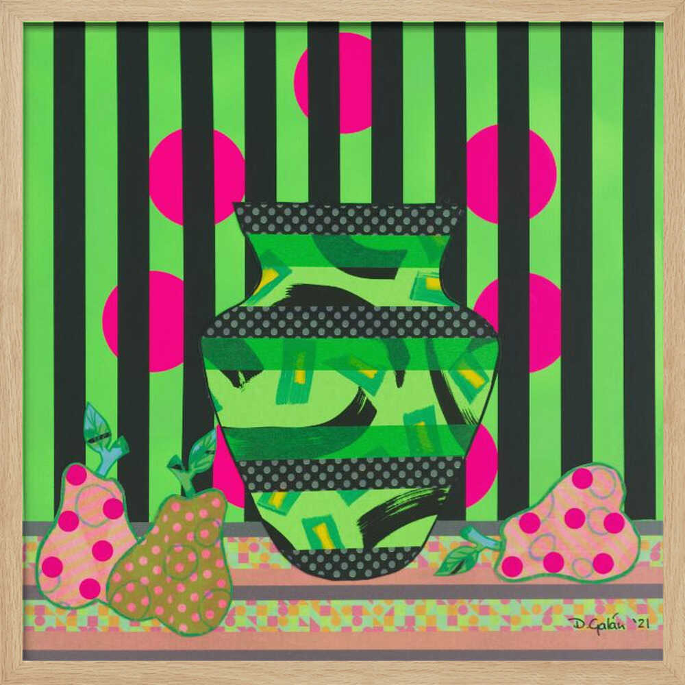 Vibrant Patterned Still Life - Square Stretched Canvas, Poster or Fine Art Print - I Heart Wall Art - Poster Print, Canvas Print or Framed Art Print