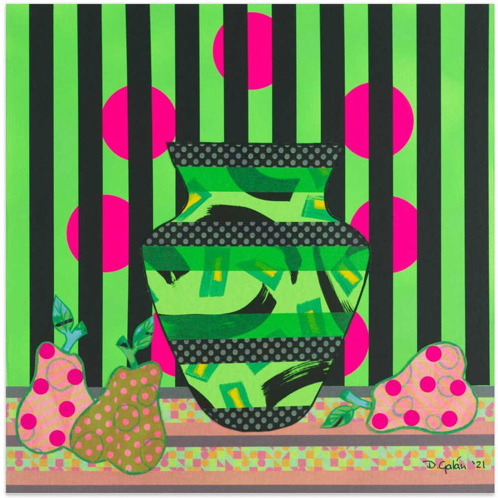 Vibrant Patterned Still Life - Square Stretched Canvas, Poster or Fine Art Print - I Heart Wall Art - Poster Print, Canvas Print or Framed Art Print
