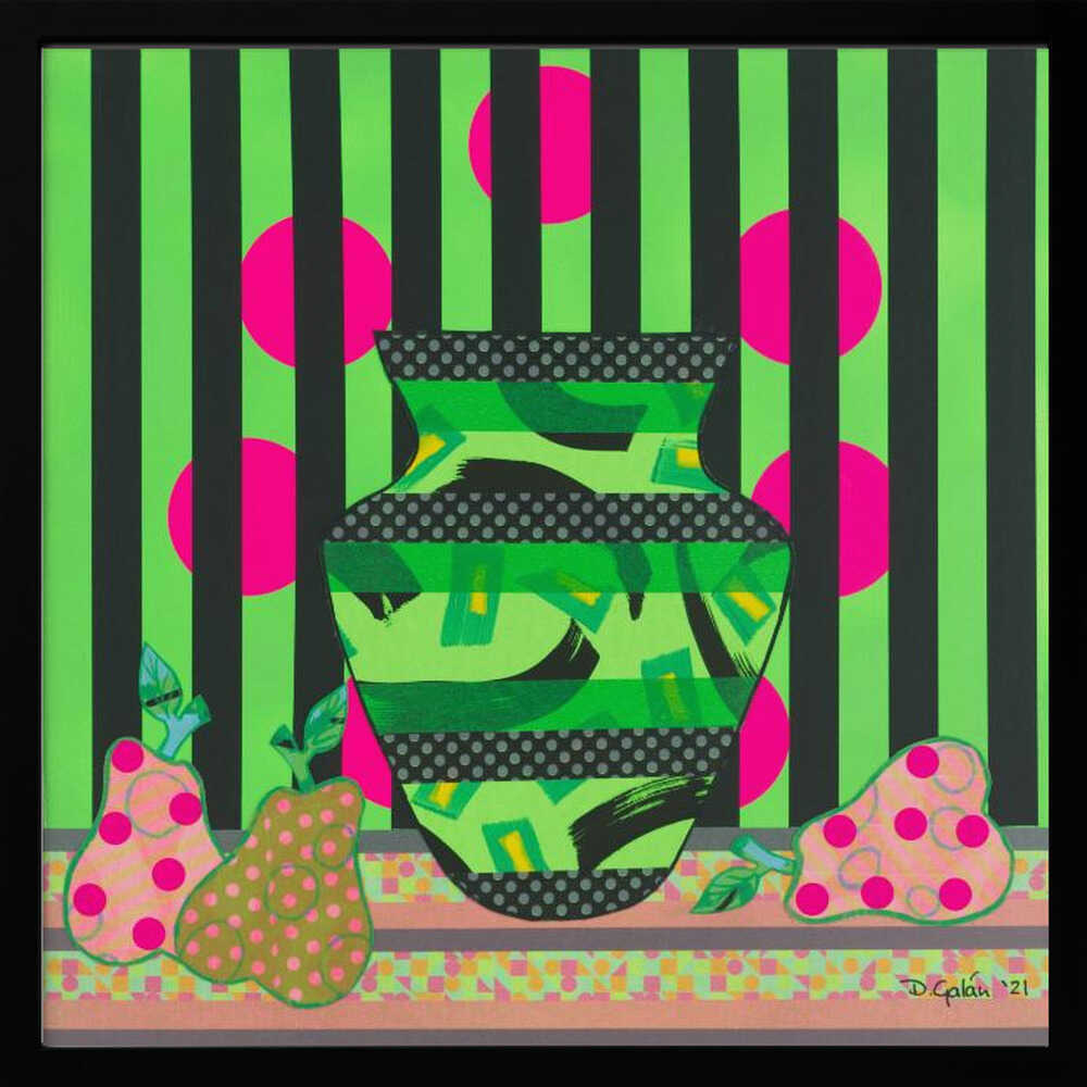 Vibrant Patterned Still Life - Square Stretched Canvas, Poster or Fine Art Print - I Heart Wall Art - Poster Print, Canvas Print or Framed Art Print
