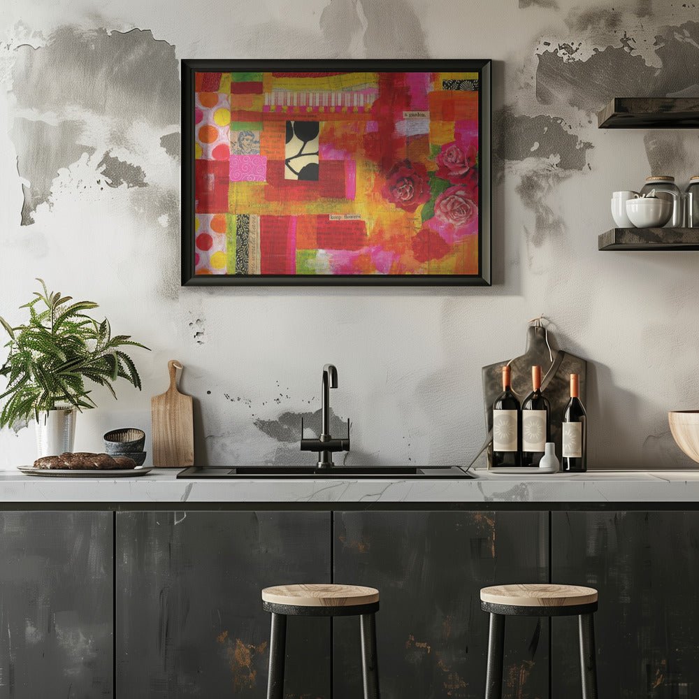 Vibrant Petal Patch - Stretched Canvas, Poster or Fine Art Print - I Heart Wall Art - Poster Print, Canvas Print or Framed Art Print