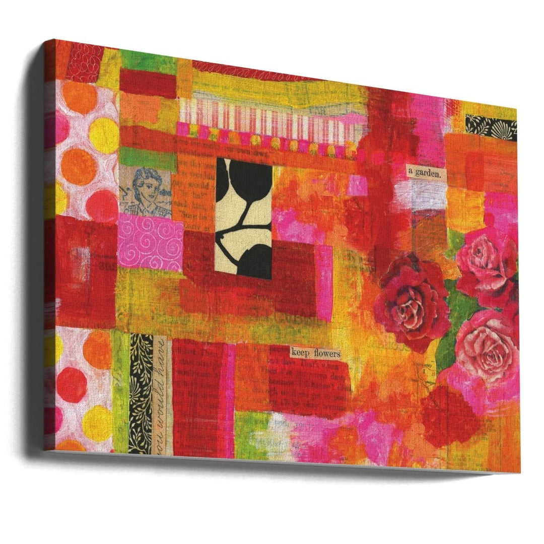 Vibrant Petal Patch - Stretched Canvas, Poster or Fine Art Print - I Heart Wall Art - Poster Print, Canvas Print or Framed Art Print