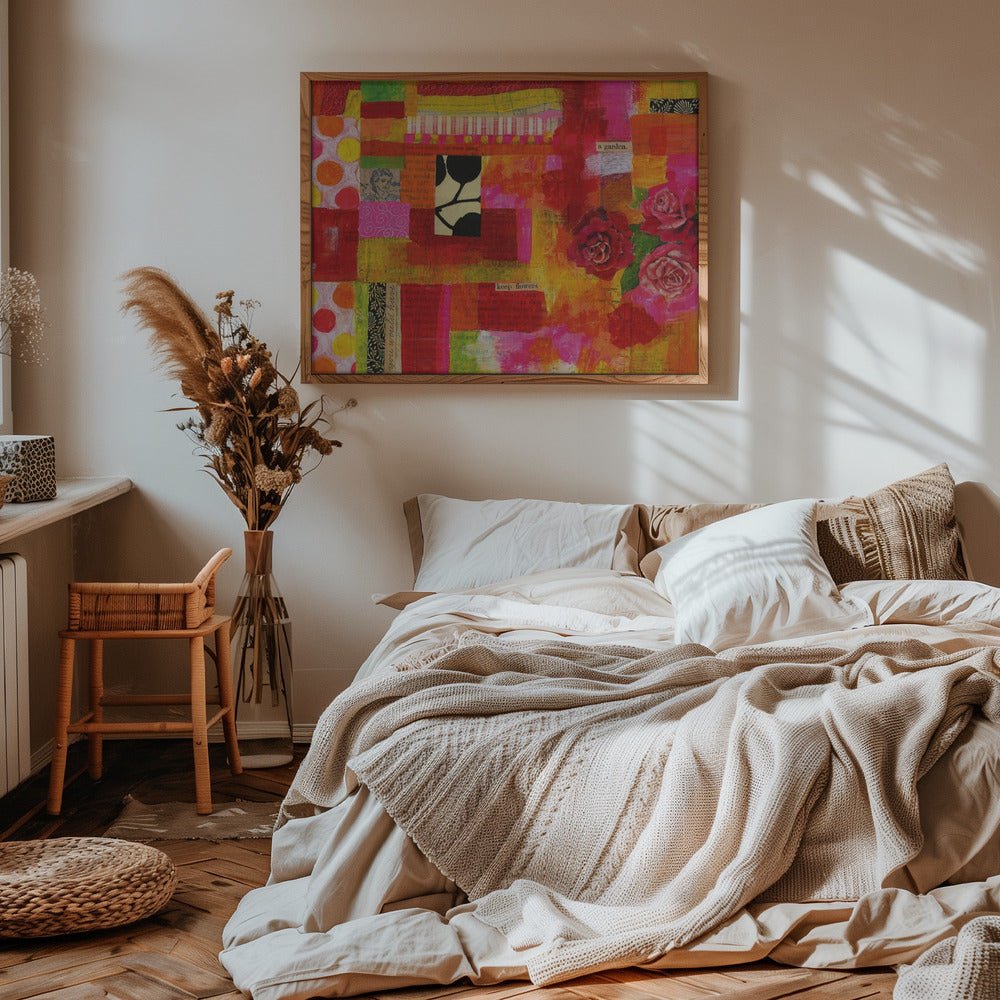 Vibrant Petal Patch - Stretched Canvas, Poster or Fine Art Print - I Heart Wall Art - Poster Print, Canvas Print or Framed Art Print